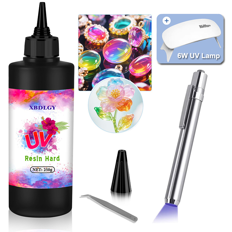 Resin Art Uv - 200g/250g/500g Resin UV Lem Keras untuk