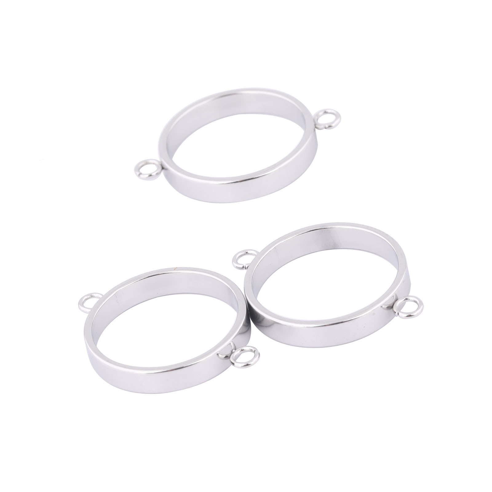 Resin Art Notes - 10 buah gelang Bezel terbuka baja