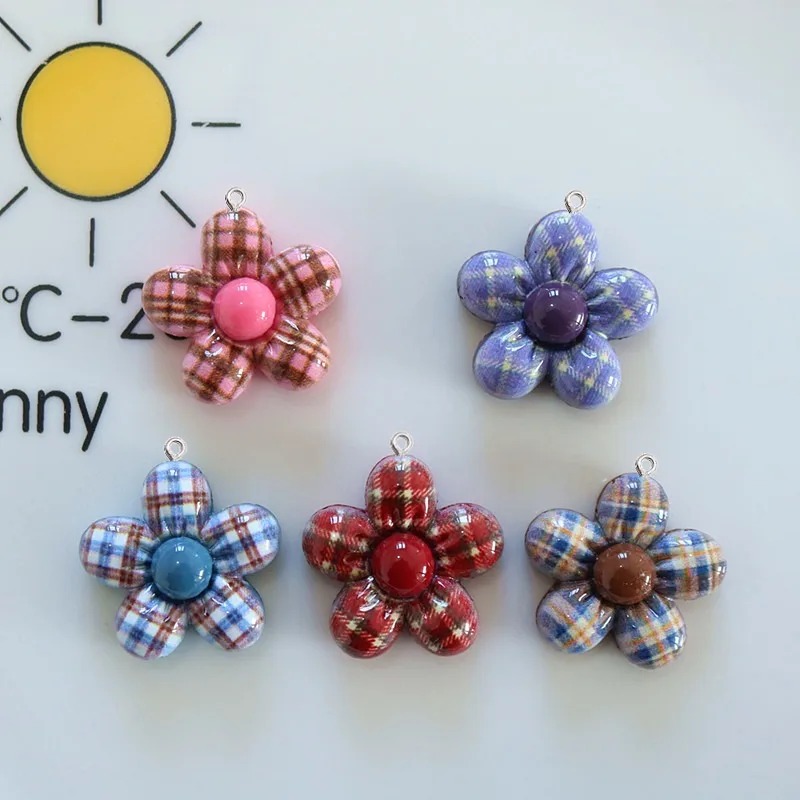 Resin Art Materials - 10Pcs Liontin Resin Bunga Manis Untuk