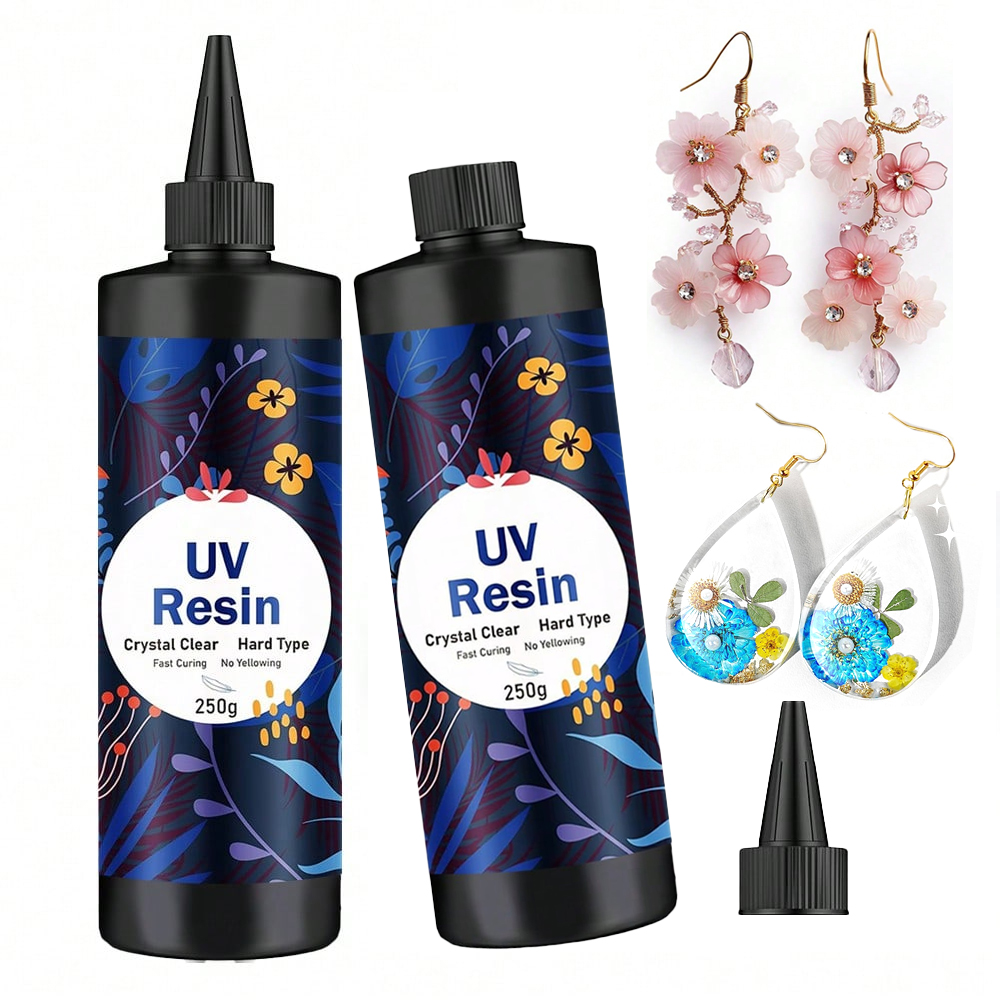Resin Art Uv - 250g/500g Resin UV Transparan, Lem Keras,