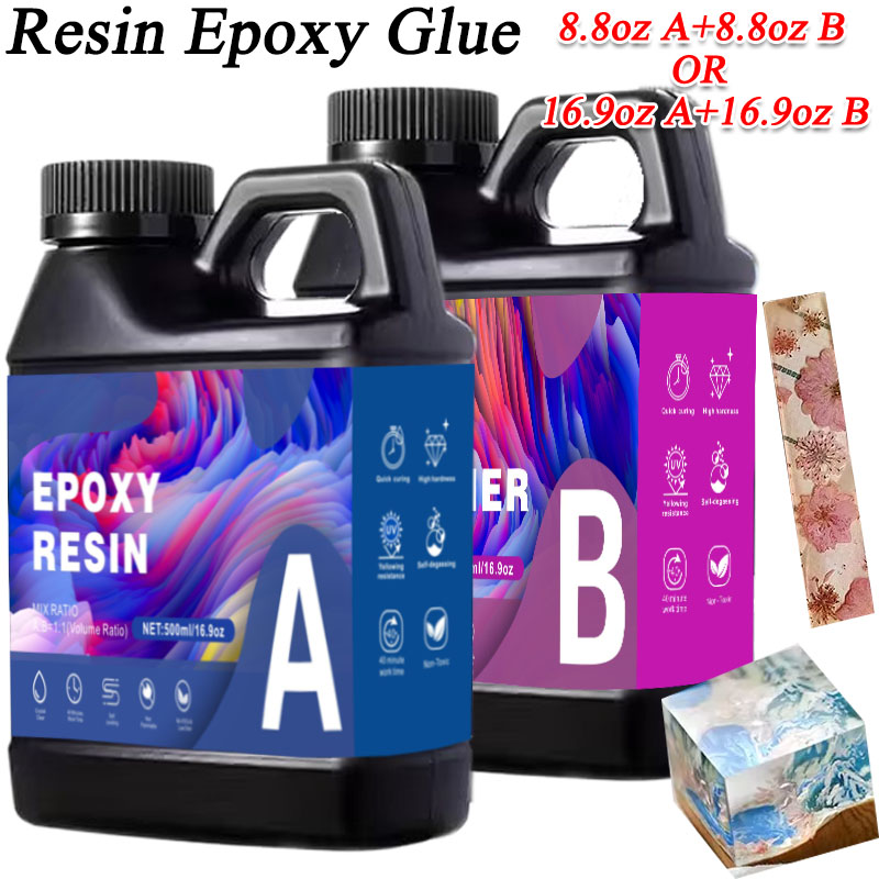 Resin Art Uv - 17.6oz/33.8oz Resin Epoksi AB Tahan UV,