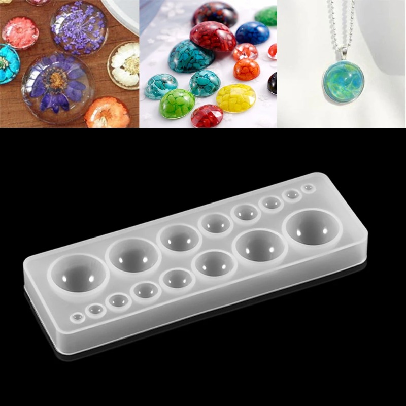 Resin Art Tool Kit - 1 Buah Cetakan Silikon Setengah Bola
