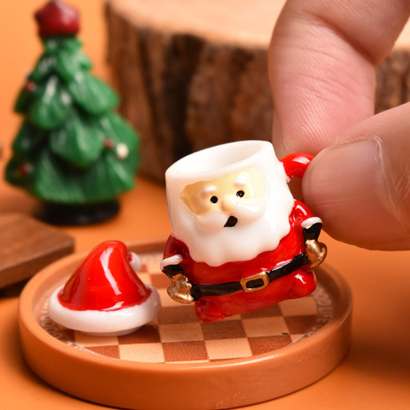 Resin Art Materials - Ornamen Cangkir Teh Mini Santa -