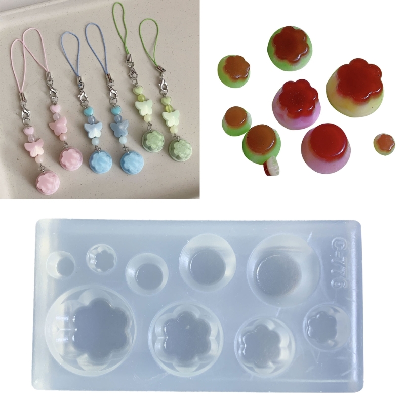 Resin Art Tool Kit - Cetakan silikon bentuk puding lucu untuk