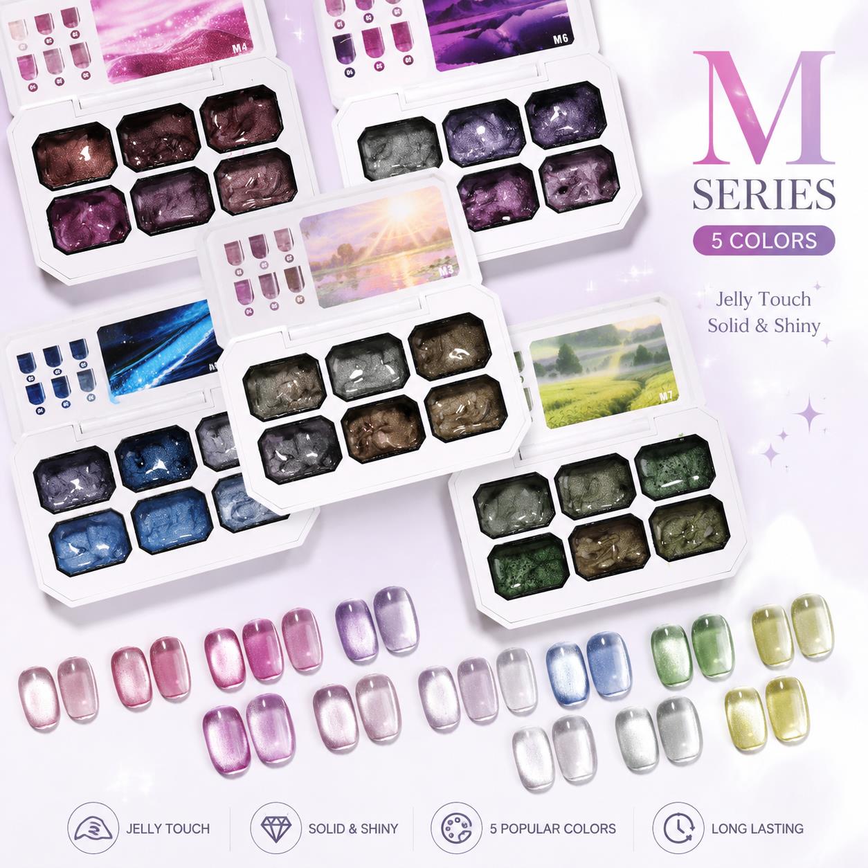 Resin Art Uv - 6 Warna Palet Gel Mata Kucing