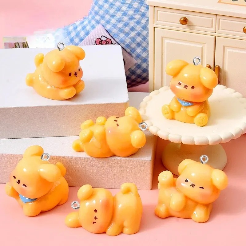Resin Art Notes - 10Pcs Gantungan Akrilik Resin Anjing Kartun
