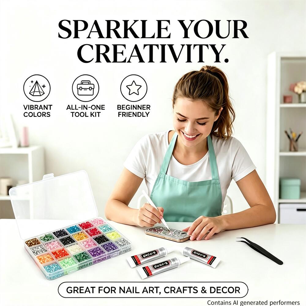 Resin Art Tool Kit - Kit Berlian Imitasi Resin Flatback 3mm