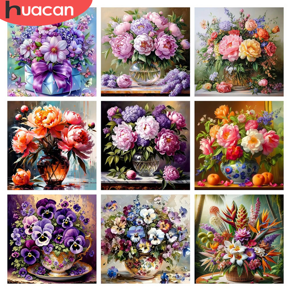 HUACAN 5D Diamond Mosaic Lukis - Resin Art Of Rose ulasan dan harga