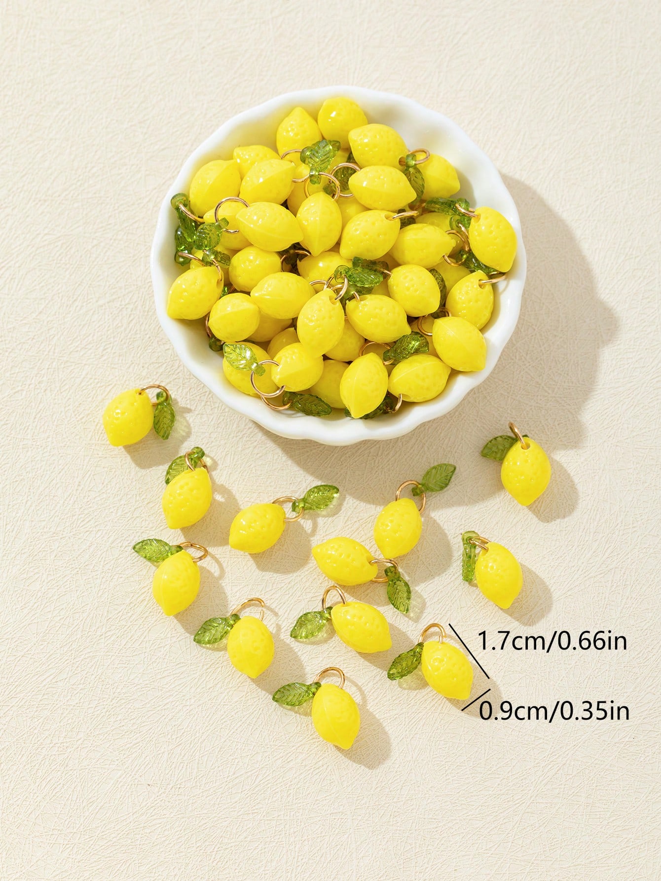 10 Buah Liontin Resin Lemon 3D - Resin Art Materials ulasan dan harga