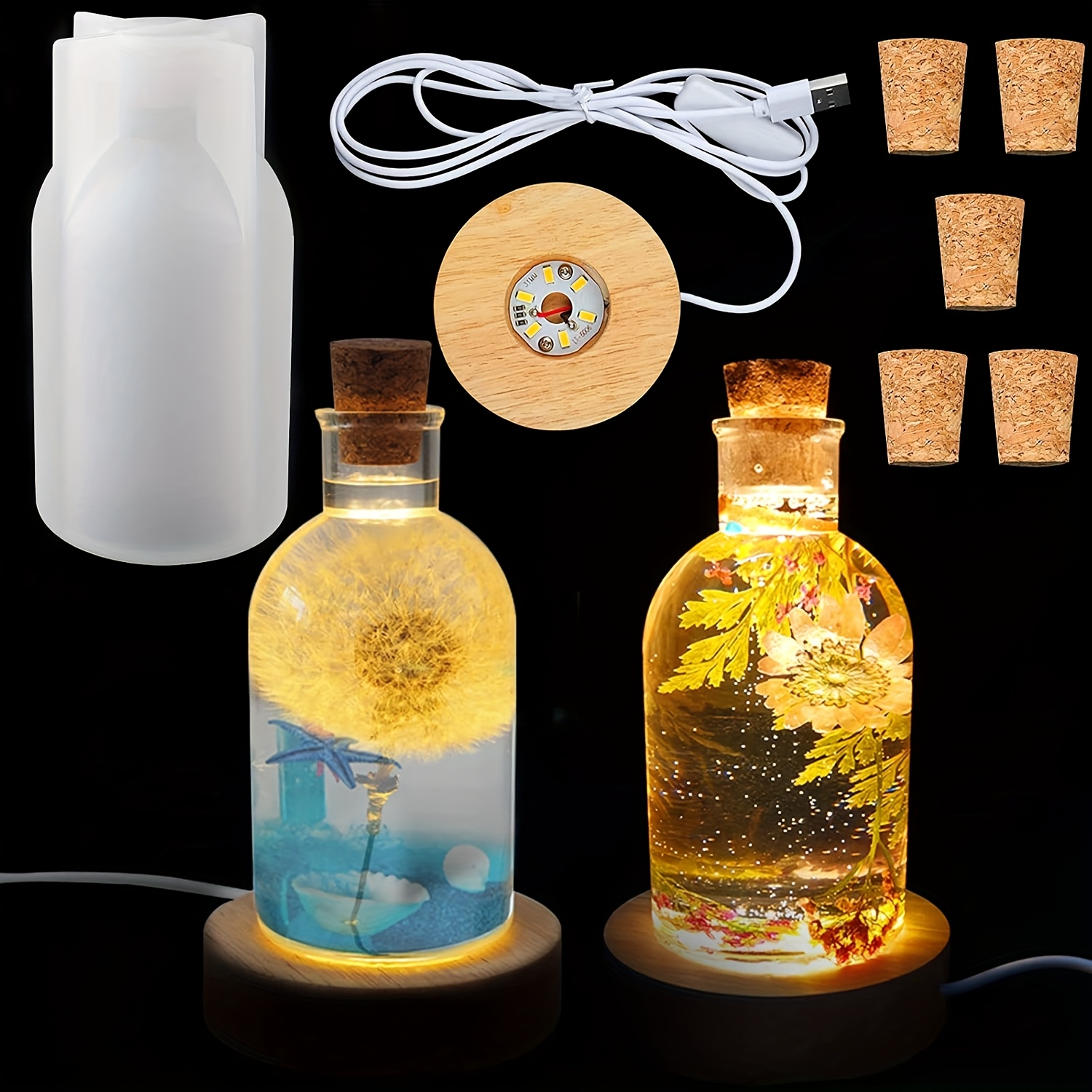 Set Cetakan Resin Lampu Botol  - Resin Art Equipment ulasan dan harga