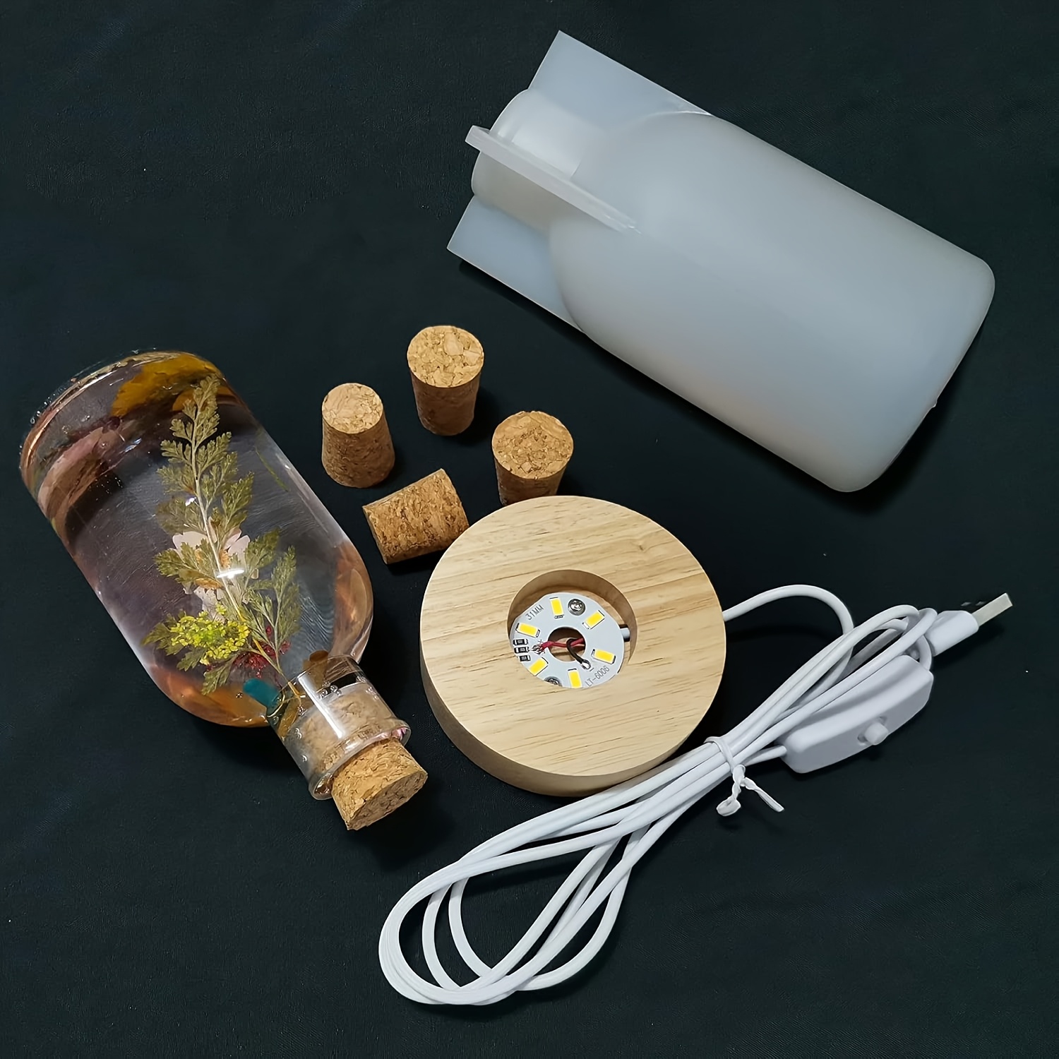 Set Cetakan Resin Lampu Botol  - Resin Art Equipment ulasan dan harga