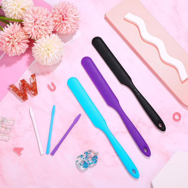 12 Set Batang Pengaduk Silikon - Resin Art Tool Kit ulasan dan harga