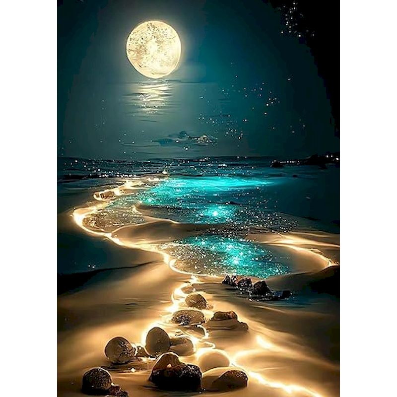 Lukisan Berlian 5D DIY Pemanda - Resin Art Beach ulasan dan harga