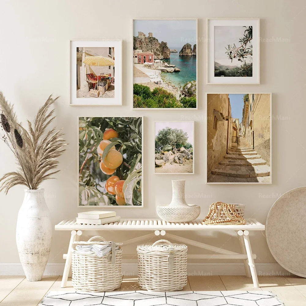 Lukisan Sisilia Kota Italia Pe - Resin Art Beach ulasan dan harga