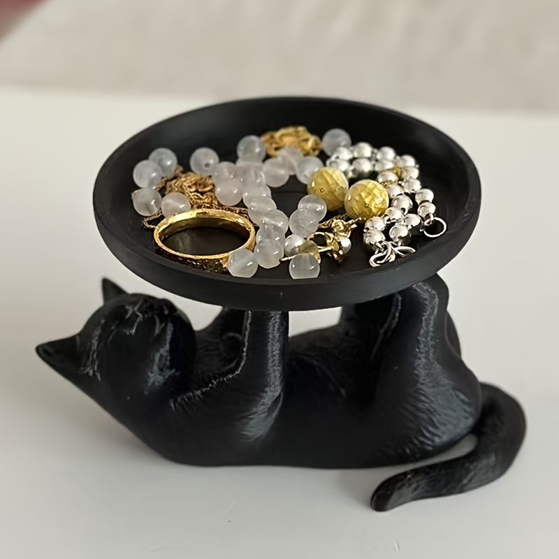 1Pc Patung Kucing Resin dengan - Resin Art Tray ulasan dan harga