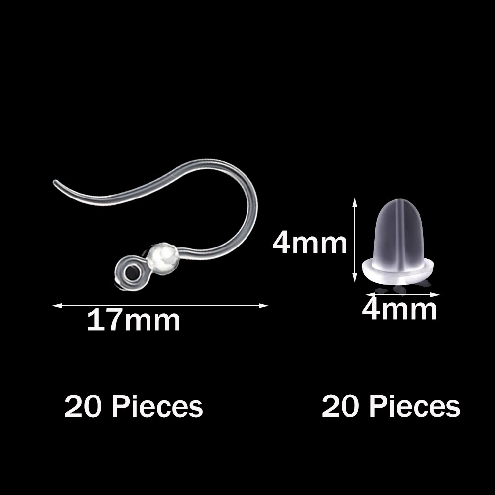 40 pcs Pengait Anting Plastik  - Resin Art Notes ulasan dan harga