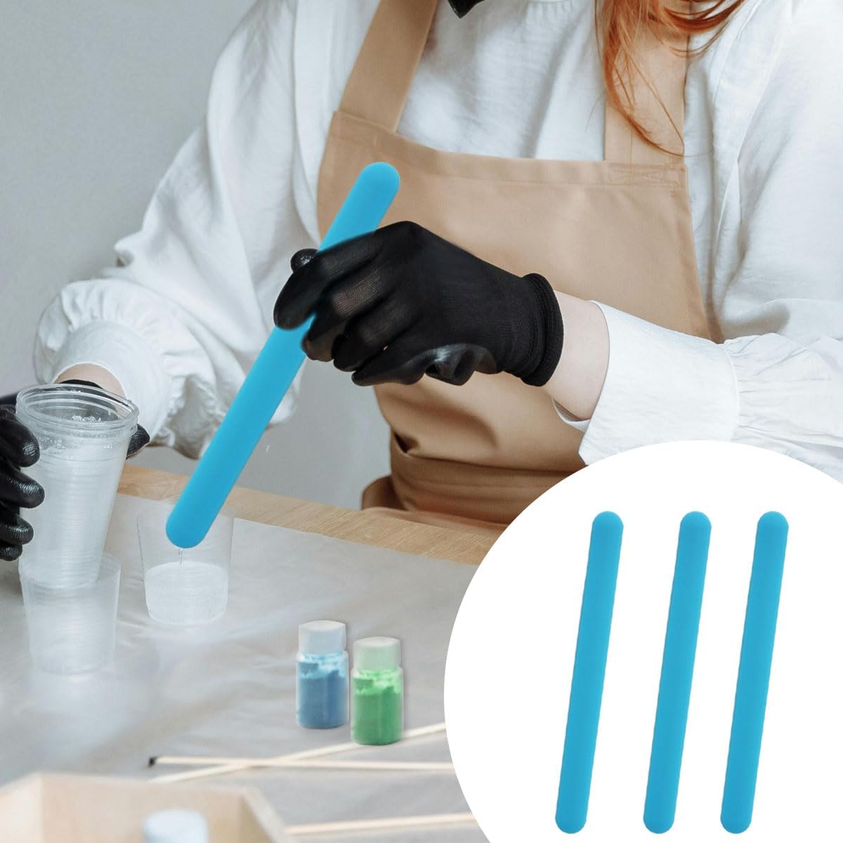 4 Buah Tongkat Pengaduk Siliko - Resin Art Tool Kit ulasan dan harga