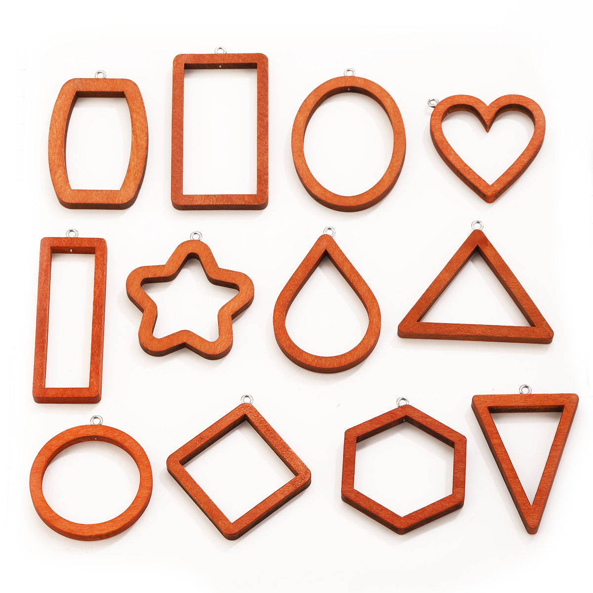 10 Buah Jimat Geometris Kayu S - Resin Art Uv ulasan dan harga