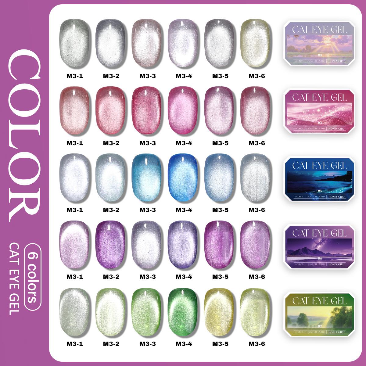6 Warna Palet Gel Mata Kucing  - Resin Art Uv ulasan dan harga
