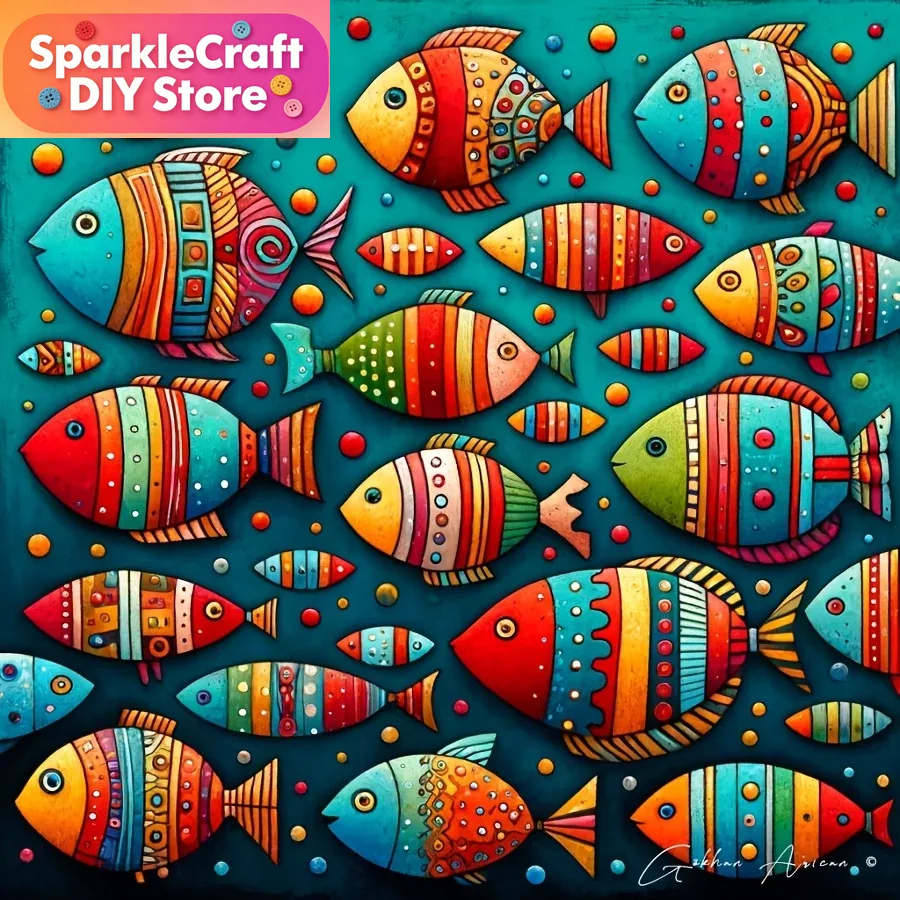 Kit Lukisan Berlian 5D Ikan Wa - Resin Art Work ulasan dan harga